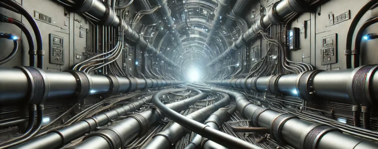 cables in a tunnel by chatgpt