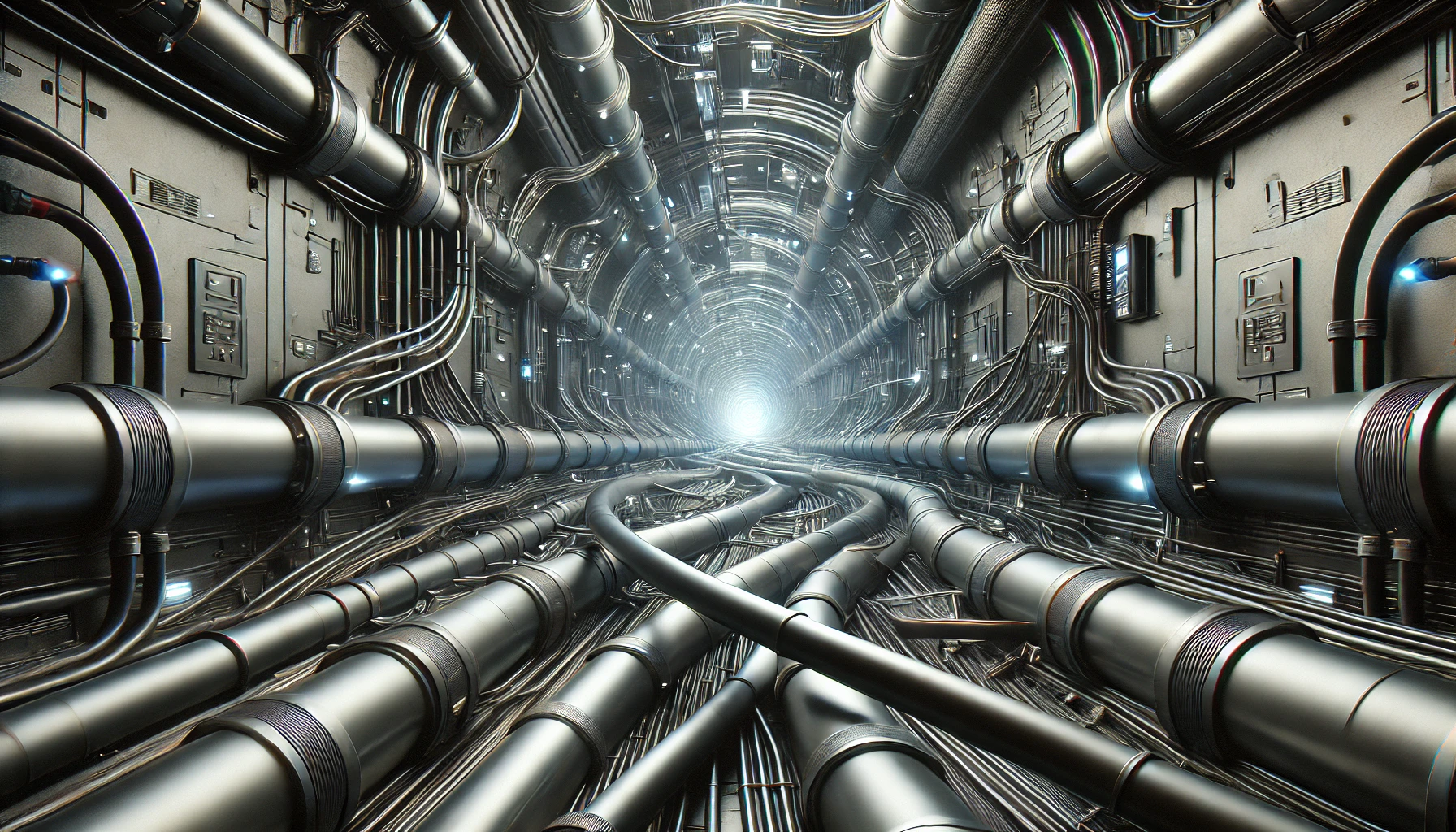 cables in a tunnel by chatgpt